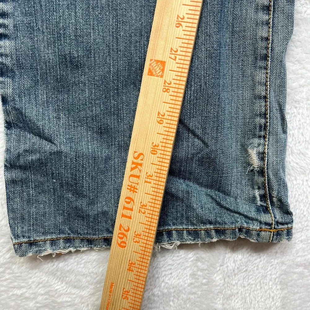 Vintage 90s Lucky Brand Hendrix Jeans Men's Blue Denim Distressed USA Made 34X33